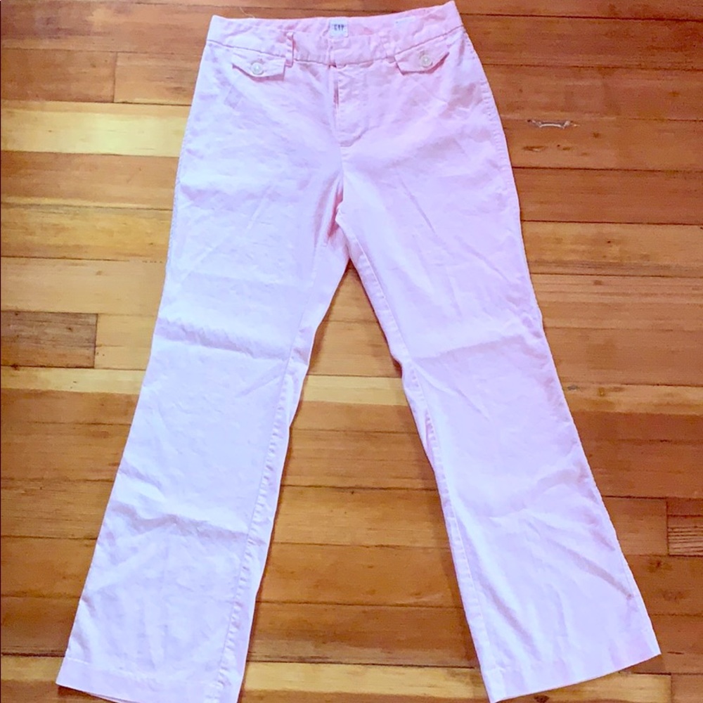 Gap High Rise Bootcut Linen Pants